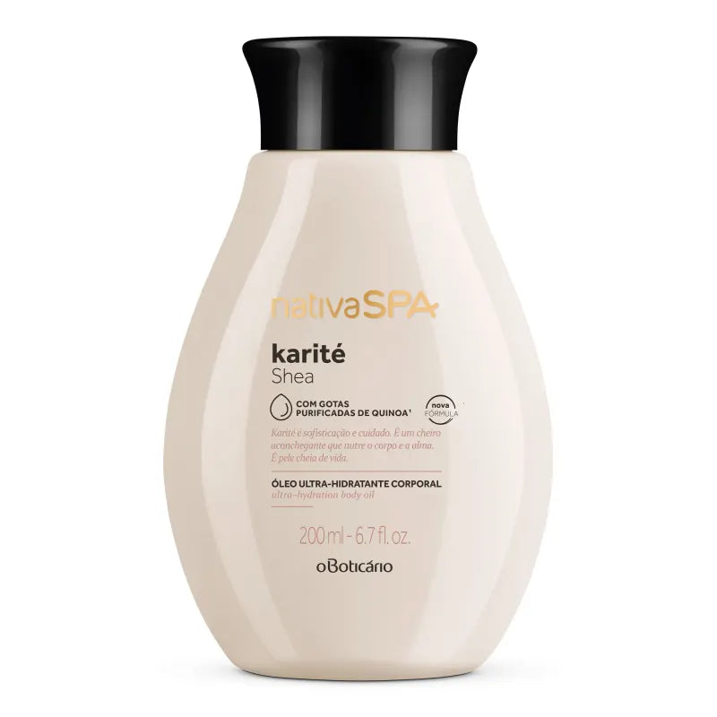 ÓLEO HIDRATANTE NATIVA SPA KARITÉ, 200ML