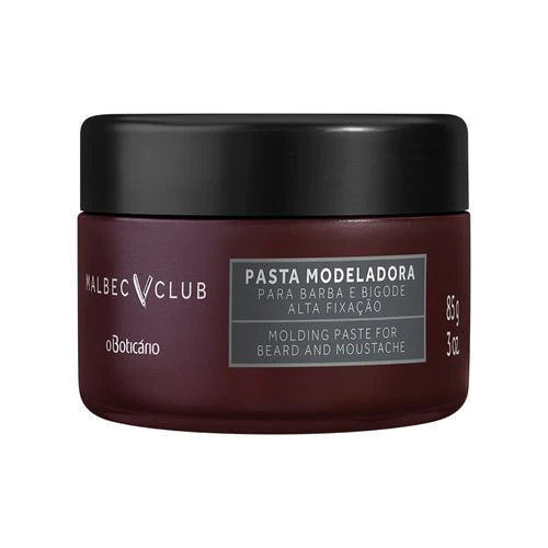 PASTA MODELADORA BARBA E BIGODE MALBEC CLUB, 85G