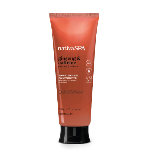 Gel corporal tonificante de ginseng e cafeína NSPA