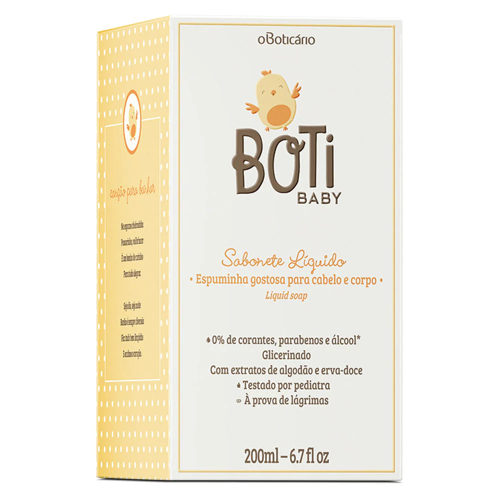 SABONETE LÍQUIDO CABELO E CORPO BOTI BABY 200ML