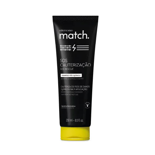 SHAMPOO PÓS-QUÍMICA MATCH SOS CAUTERIZAÇÃO 250 ML